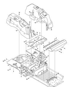 Operators Platform Diagram and Parts List for Z-FORCELZ48 (53ATDAGB-53ATDAGB050)(2014) Cub Cadet Lawn Tractor